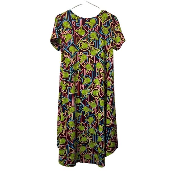 LulaRoe Size XXS kermit the frog Carly Dress Cartoon Designer Preppy Colorful - Picture 2 of 8